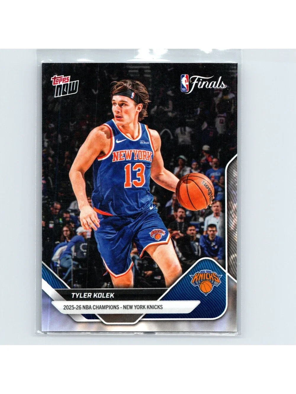 2026 Topps Now NBA Champions Tyler Kolek #C12 New York Knicks Champions